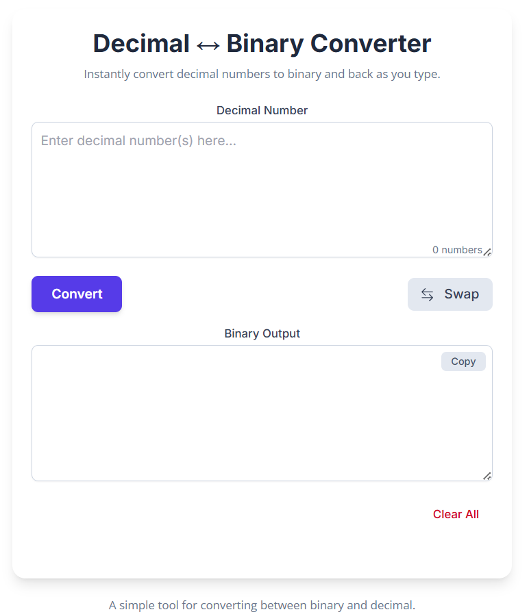 Binary / Decimal Converter