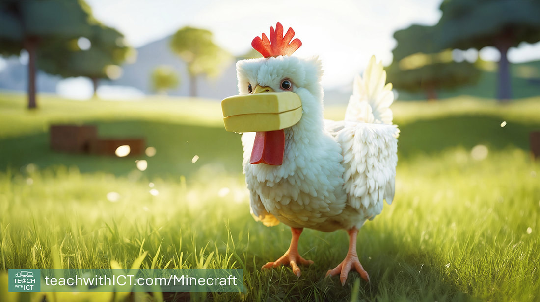 Image of a what Minecraft chicken would look like in real life.