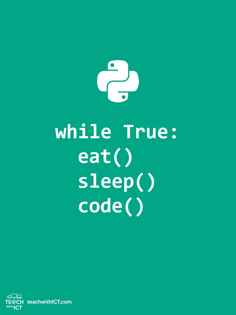 eat, sleep, repeat python poster