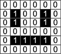 1-bit binary representation of an image