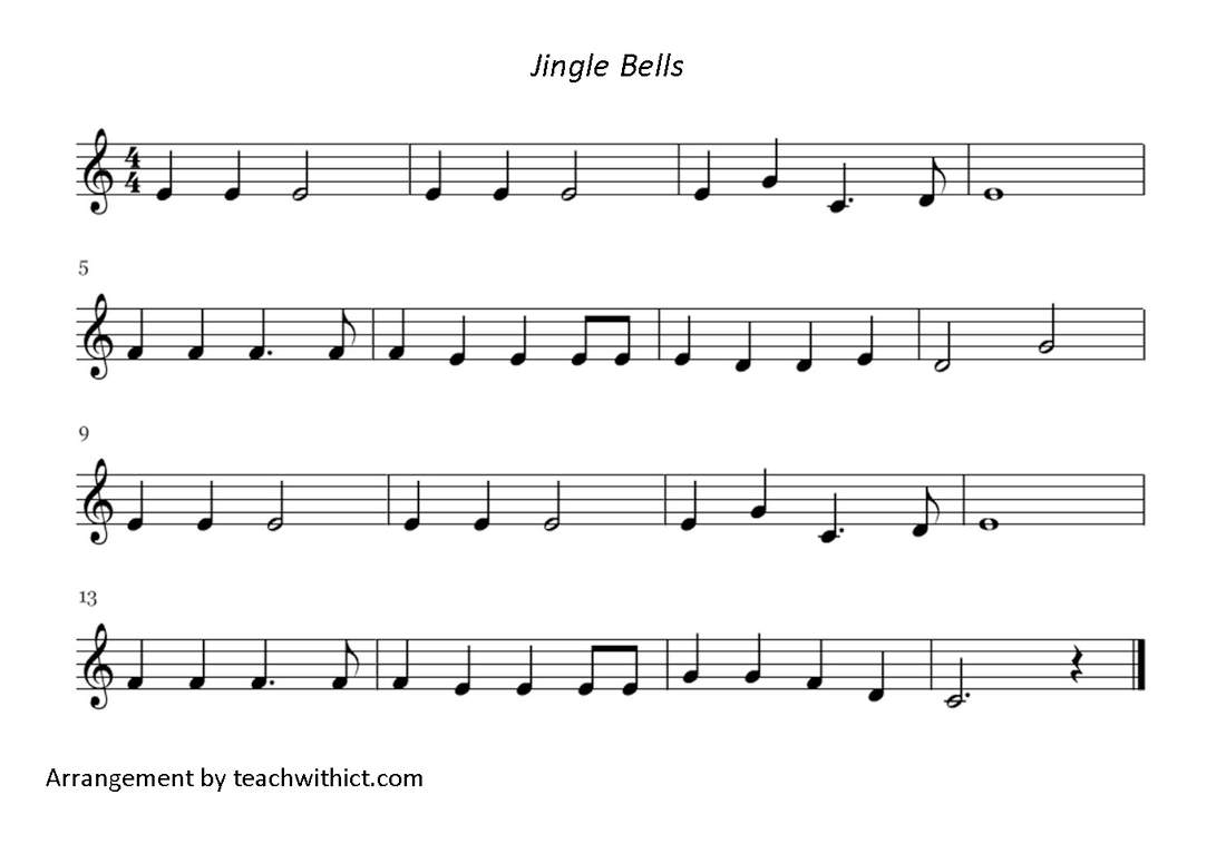 Jingle bells sheet music