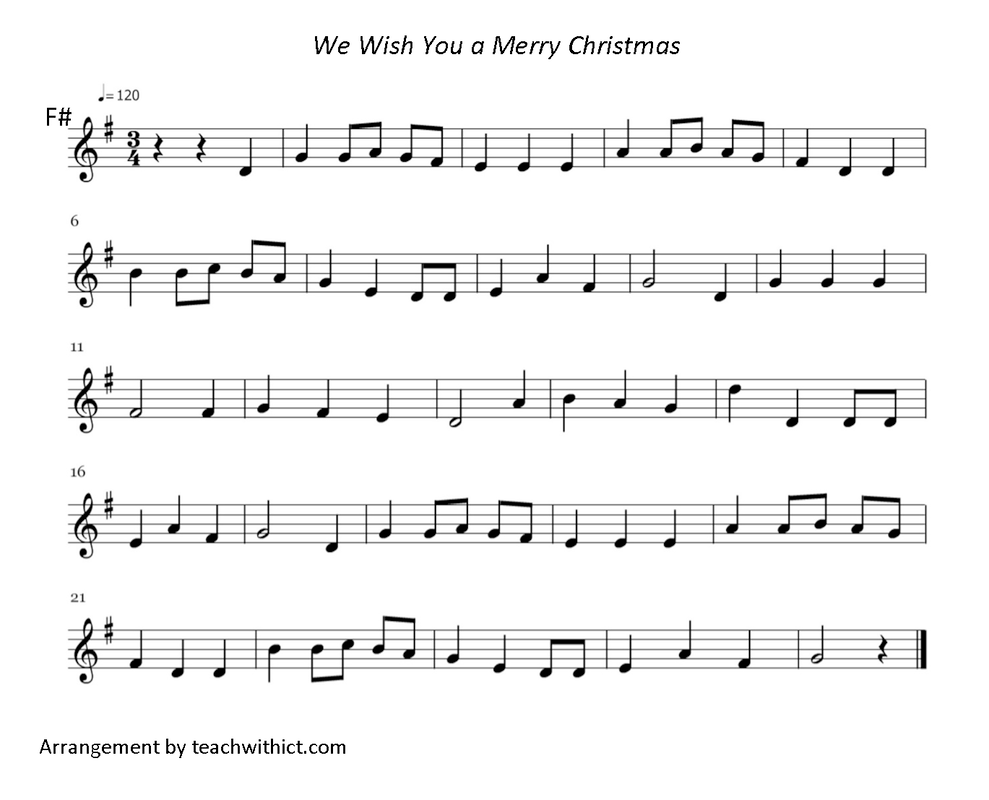 we wish you a merry christmas sheet music