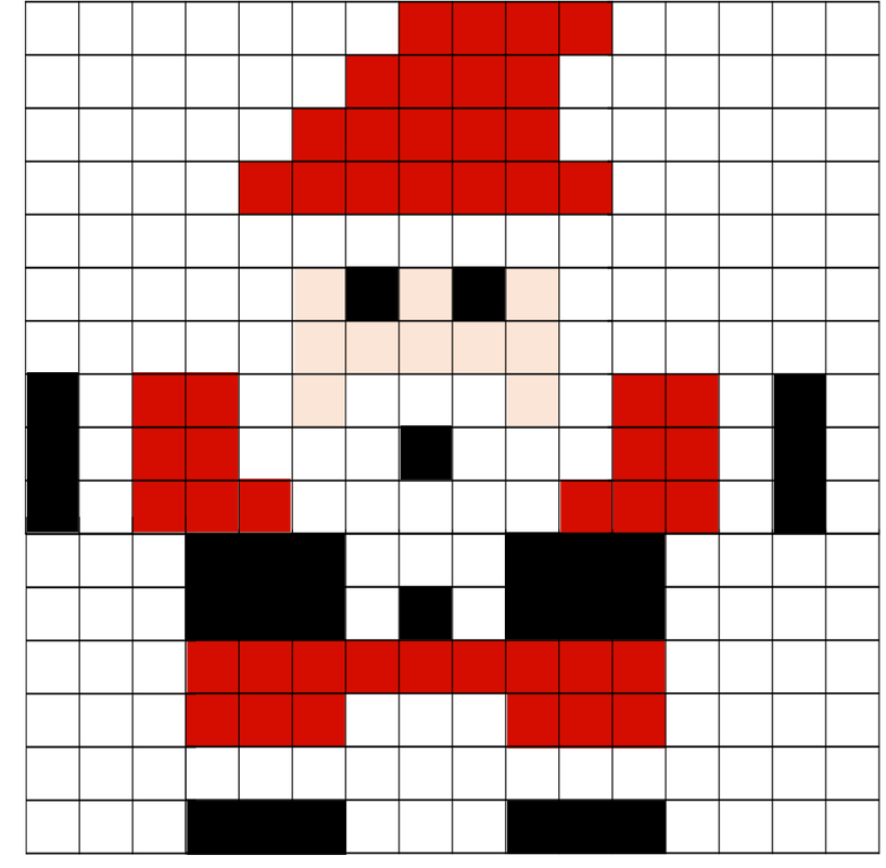 pixel art santa